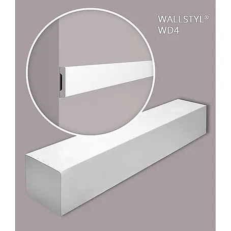 NOEL & MARQUET Wandleiste WD4-box LxBxH: 200 x 1.2 x 5.8 cm 32 Stk. weiß