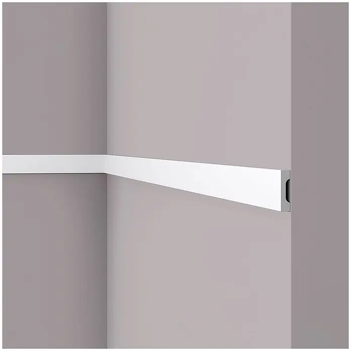 NOEL & MARQUET Wandleiste WD5 LxBxH: 200 x 1 x 3.8 cm 1 Stk. weiß - 