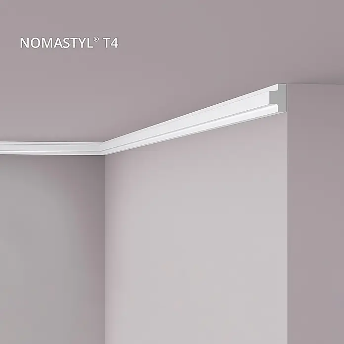 NOEL & MARQUET Wandleiste T4-box LxBxH: 200 x 2 x 3 cm 85 Stk. weiß - 
