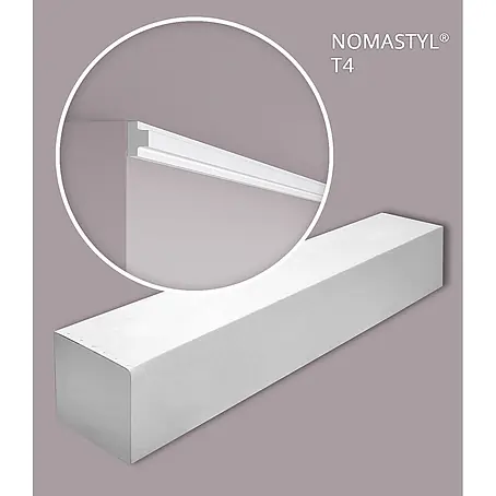 NOEL & MARQUET Wandleiste T4-box LxBxH: 200 x 2 x 3 cm 85 Stk. weiß