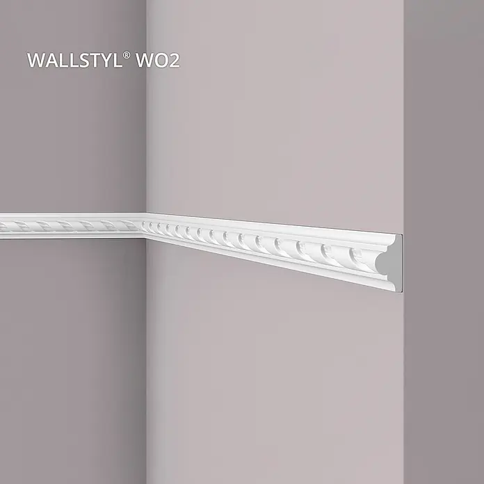 NOEL & MARQUET Wandleiste WO2 LxBxH: 200 x 1.8 x 3.8 cm 1 Stk. weiß - 