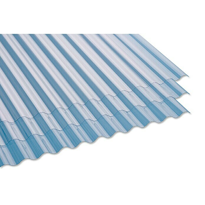 Plexiglas®-Wellplatte Resist (250 x 104,5 cm, Transparent, Rund)