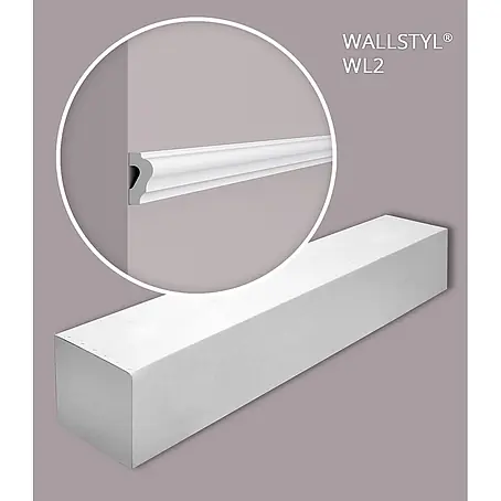 NOEL & MARQUET Wandleiste WL2-box LxBxH: 200 x 2 x 4 cm 36 Stk. weiß