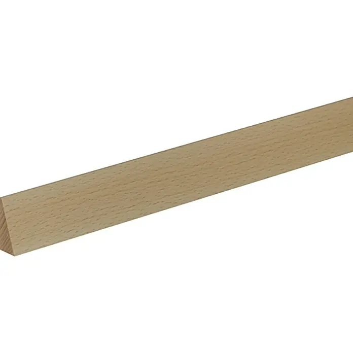 Profiles and more Dreikantleiste - L x B x H: 95 cm x 35 mm x 15 mm, Buche - Holzleiste mit dreieckigem Querschnitt, ideal für Bastelarbeiten und Modellbauprojekte. Das helle Holz ist unbehandelt und vielseitig einsetzbar.