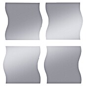 Riva Spiegelfliesen-Set Flag 4 (4 Stk., 30 x 30 cm, Wellenform)