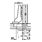Stabilit Bisagra de cazoleta (Tope interior, Diámetro cazoleta: 35 mm, 95°)
