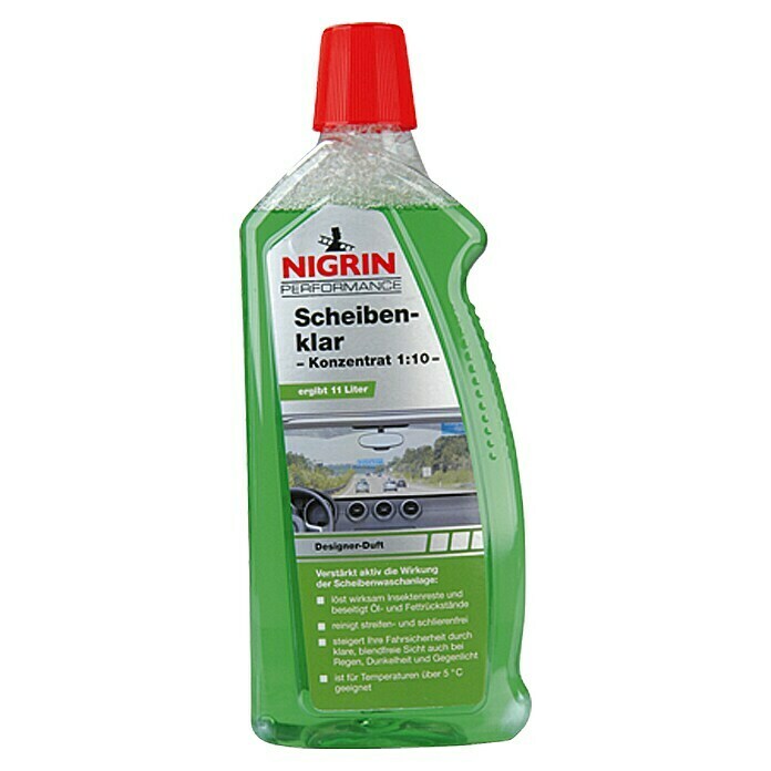 Nigrin Performance Scheibenklar Konzentrat (Mischungsverhältnis: 1:10, 1 l, Geruchseigenschaft: Designer-Duft)