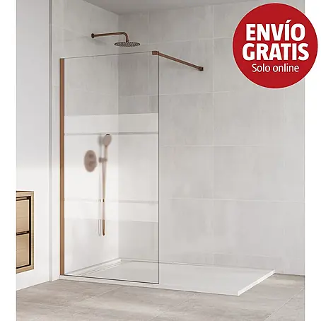 GME  Mampara de ducha fija Screen Cobre