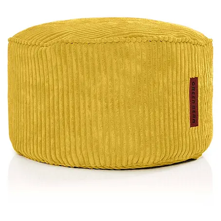 Green Bean Sitzhocker Pouf Cord mit EPS Füllung 45x25 cm Gelb