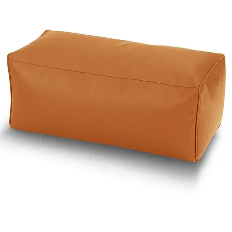 Green Bean Sitzhocker Cube Max Kunstleder 70x33x28 cm Cognac