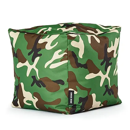 Green Bean Sitzhocker Cube mit EPS Füllung 40x40x40 cm Camouflage Grün