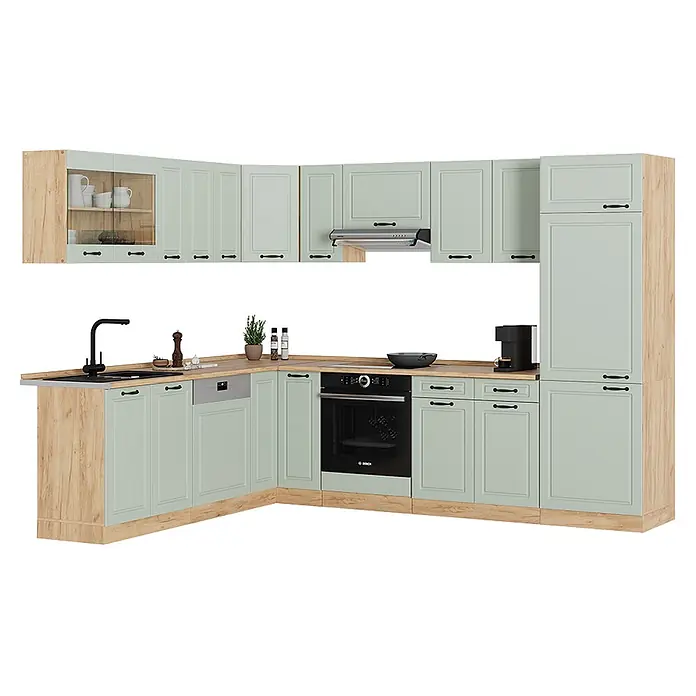 Eckküche R-Line 287 cm Mint Landhaus Art.-Nr. 70985 - 