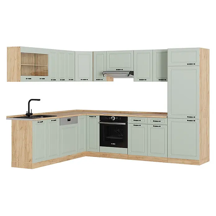 Eckküche R-Line 287 cm Mint Landhaus Art.-Nr. 70985 - 