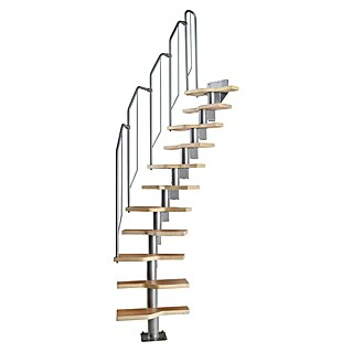 Star Stairs Escalera compacta Athena (Altura de planta: 222 cm - 276 cm, Número de escalones: 11 ud.)