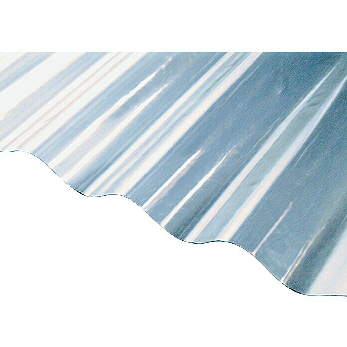 Wellplatte (2.000 x 800 x 0,8 mm, Transparent, Rund, 32/9 mm)