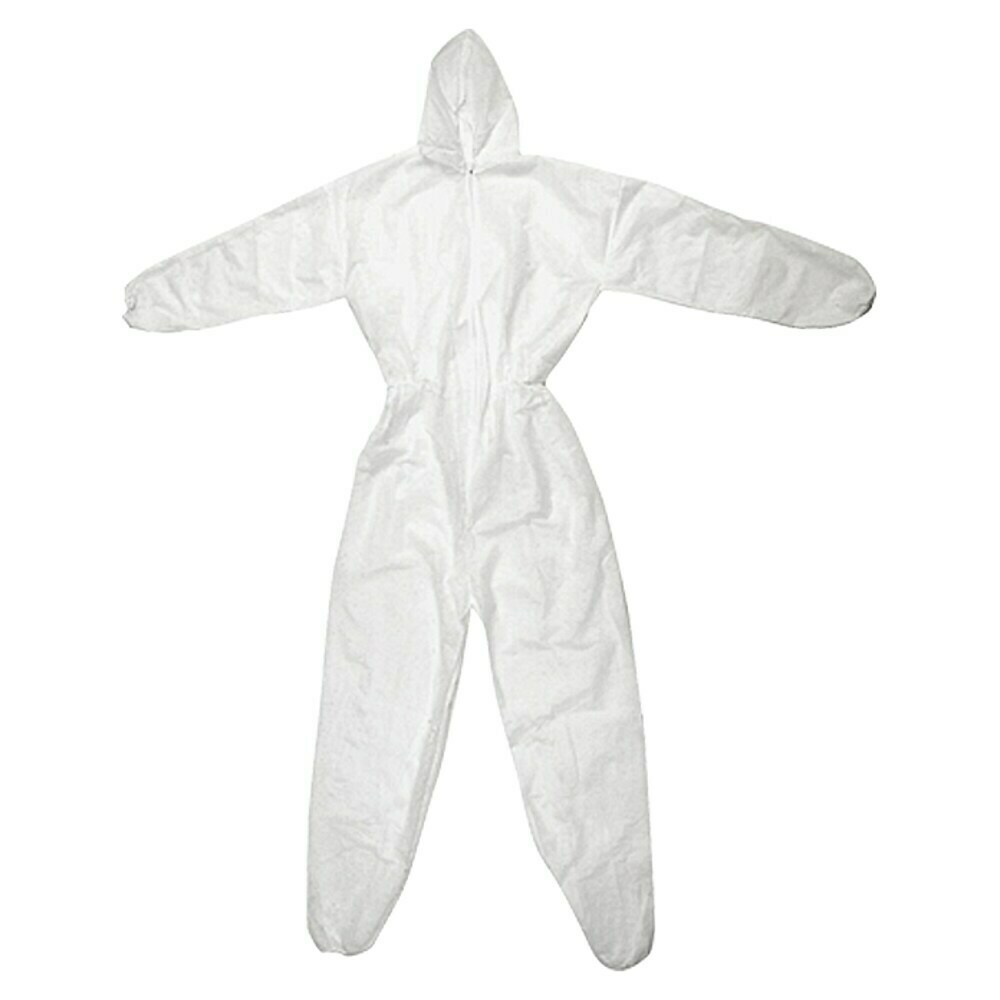 Einweg Schutzanzug Overall - 7 Größen Mit Kapuze & Elastischen Bündchen