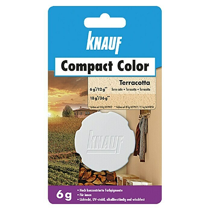 Knauf Putz-Abtönfarbe Compact ColorTerracotta, 6 g Front View