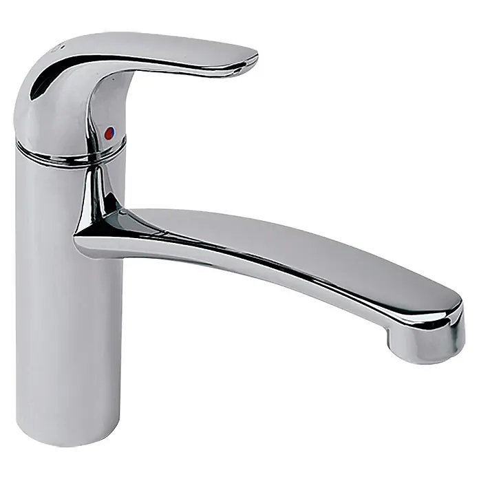 Hansgrohe Focus E Spültischarmatur - Niederdruck, Chrom, Glänzend - Diagonale Ansicht