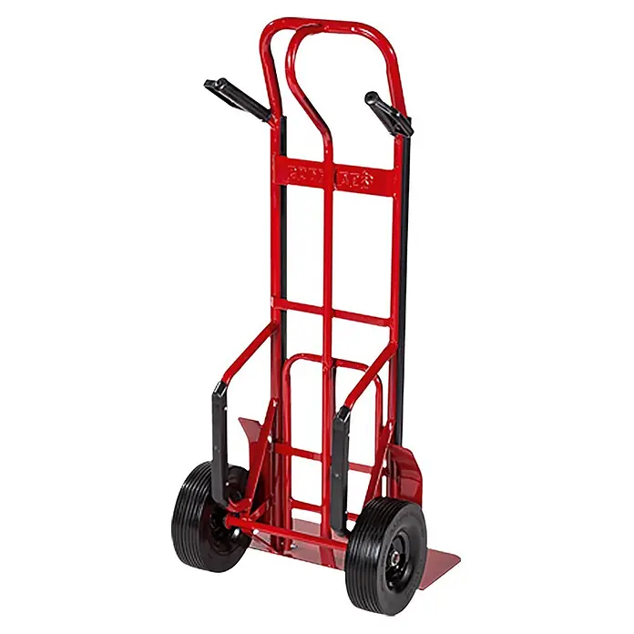 BAUHAUS Sackkarre HT 800 FRG - Stahl, Traglast: 250 kg - Rote Treppenkarre mit zwei Rädern und Griffen. Ideal für den Transport von Lasten über Treppen. Robust und zuverlässig.
