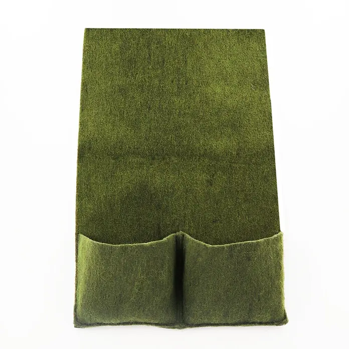 9 Pflanztaschen Pflanztasche Ufermatte Böschungsmatte für Teichfolie -  - Grüner Filz-Wandorganizer mit zwei Taschen zur Aufbewahrung.
