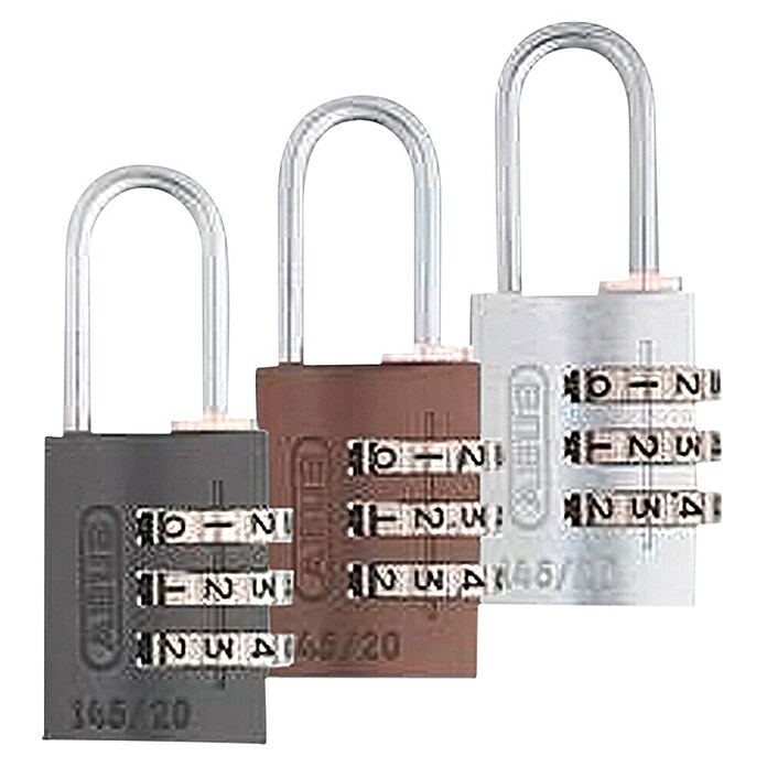 Abus Vorhängezahlenschloss 145/20 (Breite: 20 mm, Bügelstärke: 3 mm, Schlossdicke: 13,5 mm)