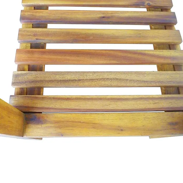 Furnicato Kräuterhochbeet Akazienholz mit Zinkauskleidung, 90x30x75 cm -  - Warme Holzlatten, wahrscheinlich Teil eines Möbels wie einer Bank oder eines Stuhls.