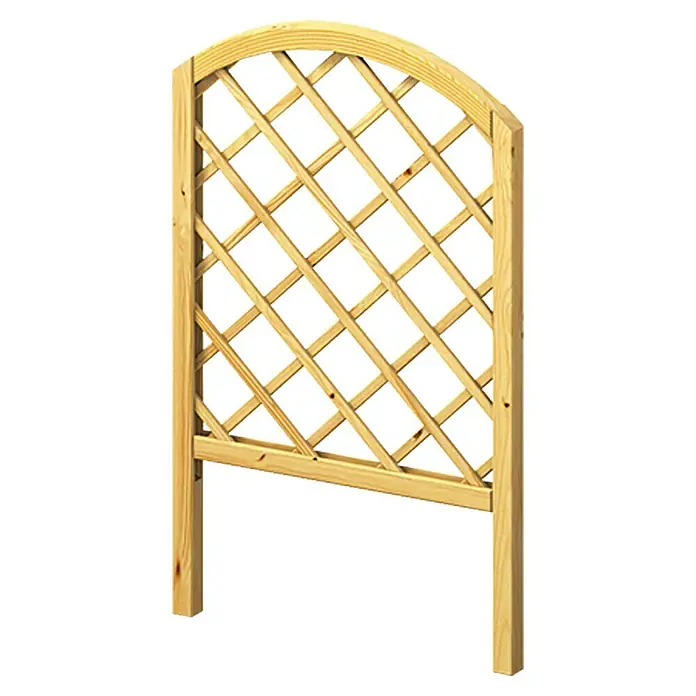 Rankgitter Cora - 68 x 115 cm - Holzgarten-Spalier mit abgerundeter Oberseite, ideal für Kletterpflanzen und zur Dekoration Ihres Gartens. Robust und wetterfest.