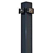 Hadra Eckpfosten (Anthrazit, 50 x 50 x 1.500 mm, Klemmhalter, Passend für: Hadra Doppelstabmatte Small)