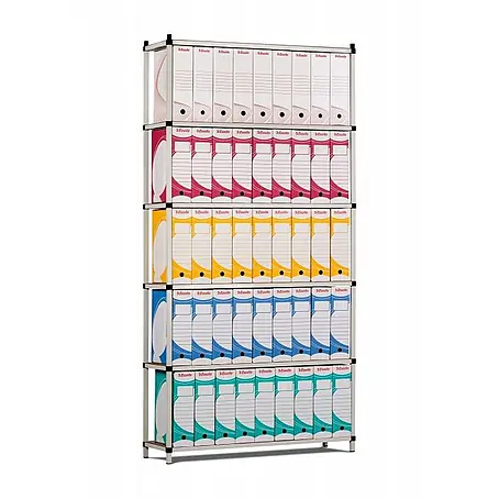 Aktenregal Grundregal 200x100x34cm 60kg Lichtblau/-grau