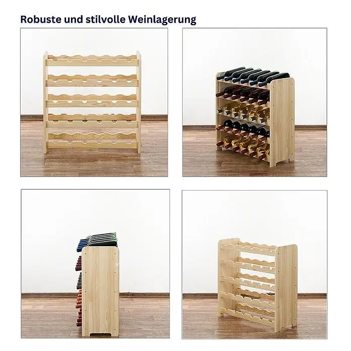 Weinregal PINOTWINE C 61,6x63,2x26,5cm 24 Flaschen Braun geölt - 