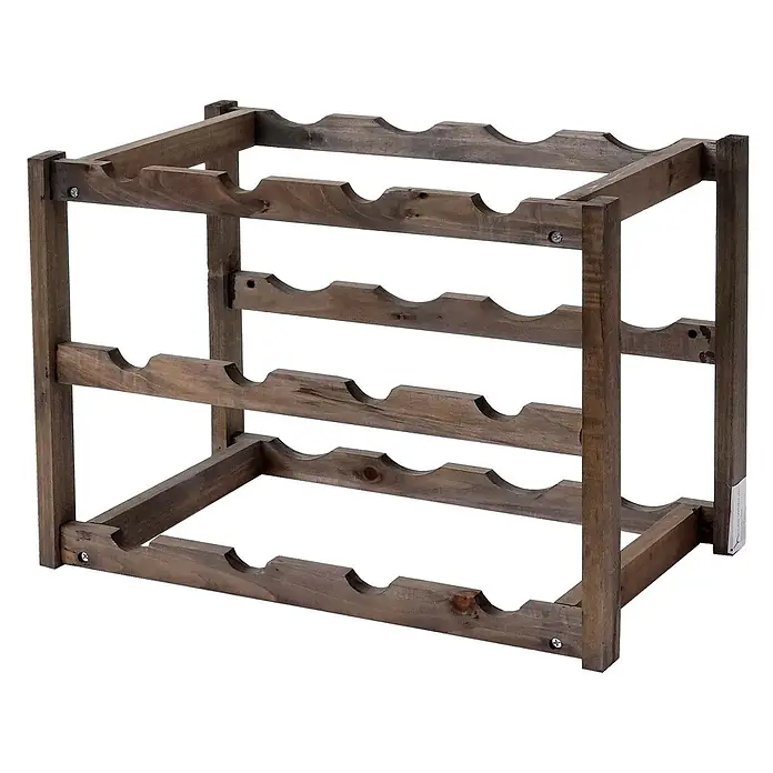 Weinregal für 12 Flaschen 30x42x26cm Tanne 3 Böden 1 Stück Flaschenregal - 