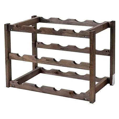 Weinregal für 12 Flaschen 30x42x26cm Tanne 3 Böden 1 Stück Flaschenregal