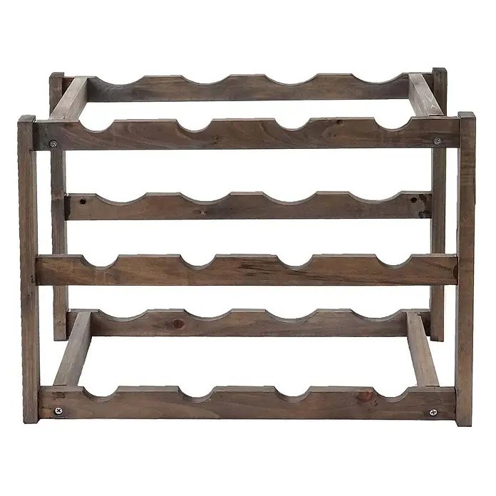 Weinregal für 12 Flaschen 30x42x26cm Tanne 3 Böden 1 Stück Flaschenregal - 