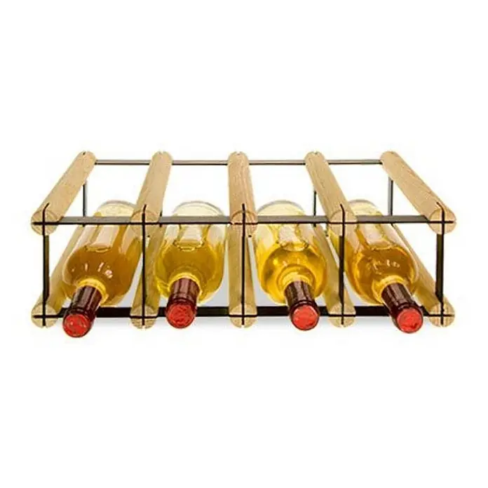 Modulares Weinregal VINOTECA MOD METAL 12,5x42,5x24,5cm 4x1 Flaschen Natur - 