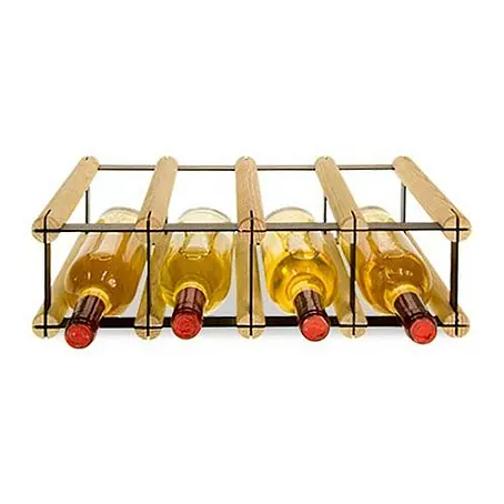 Modulares Weinregal VINOTECA MOD METAL 12,5x42,5x24,5cm 4x1 Flaschen Natur