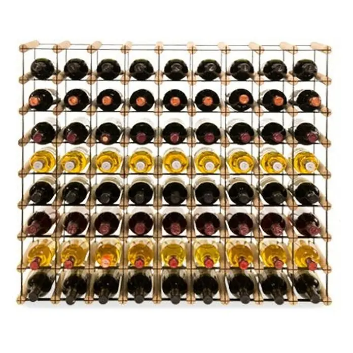 Modulares Weinregal VINOTECA MOD METAL 82,5x92,5x24,5cm 9x8 Flaschen Natur - 