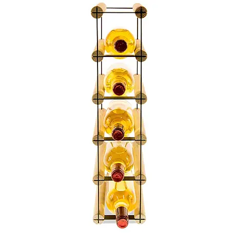 Modulares Weinregal VINOTECA MOD METAL 52,5x12,5x24,5cm 1x5 Flaschen Natur