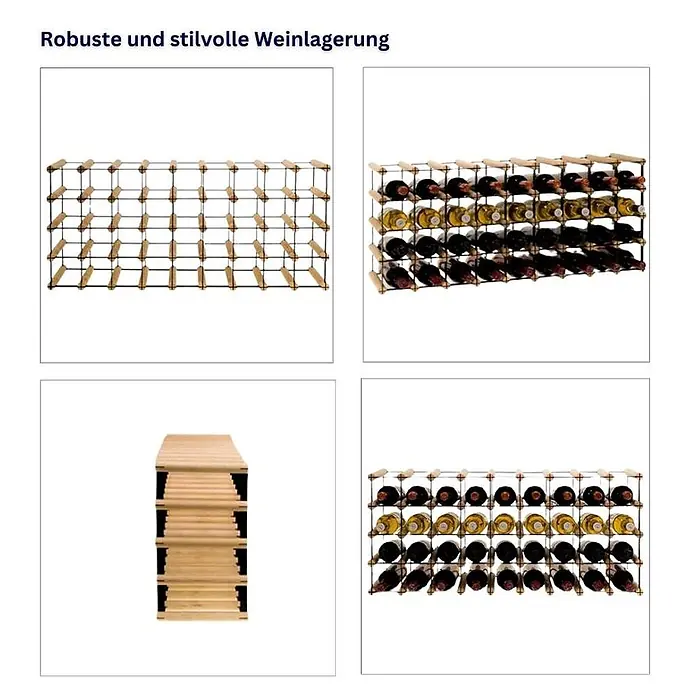 Modulares Weinregal VINOTECA MOD 42,5x92,5x24,5cm 9x4 Flaschen Braun geölt - 