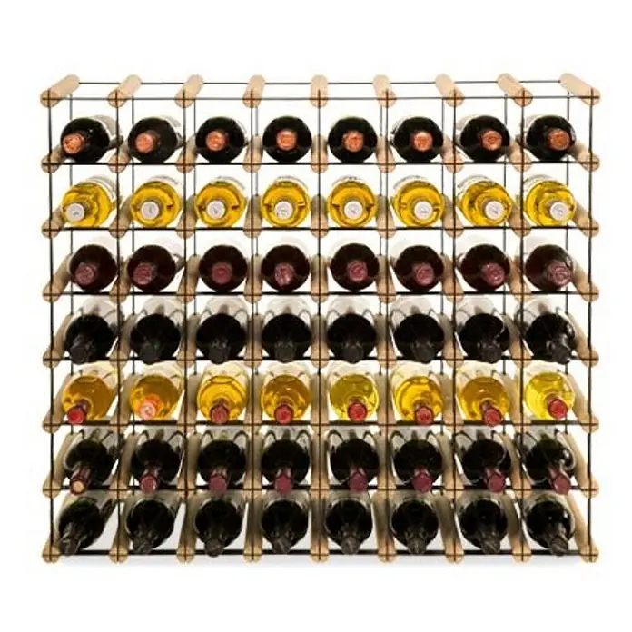 Modulares Weinregal VINOTECA MOD METAL 72,5x82,5x24,5cm 8x7 Flaschen Natur - 