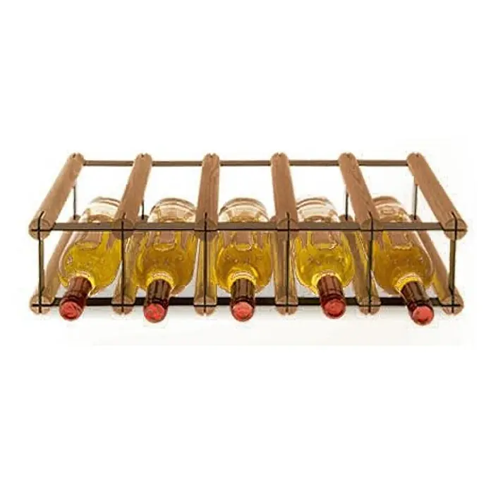 Modulares Weinregal VINOTECA MOD 12,5x52,5x24,5cm 5x1 Flaschen Braun geölt - 