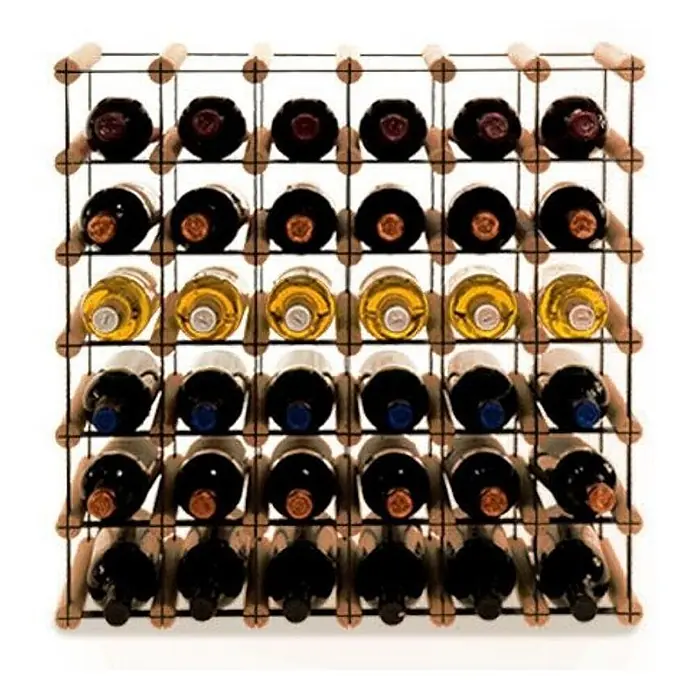 Modulares Weinregal VINOTECA MOD 52,5x62,5x24,5cm 6x5 Flaschen Braun geölt - 