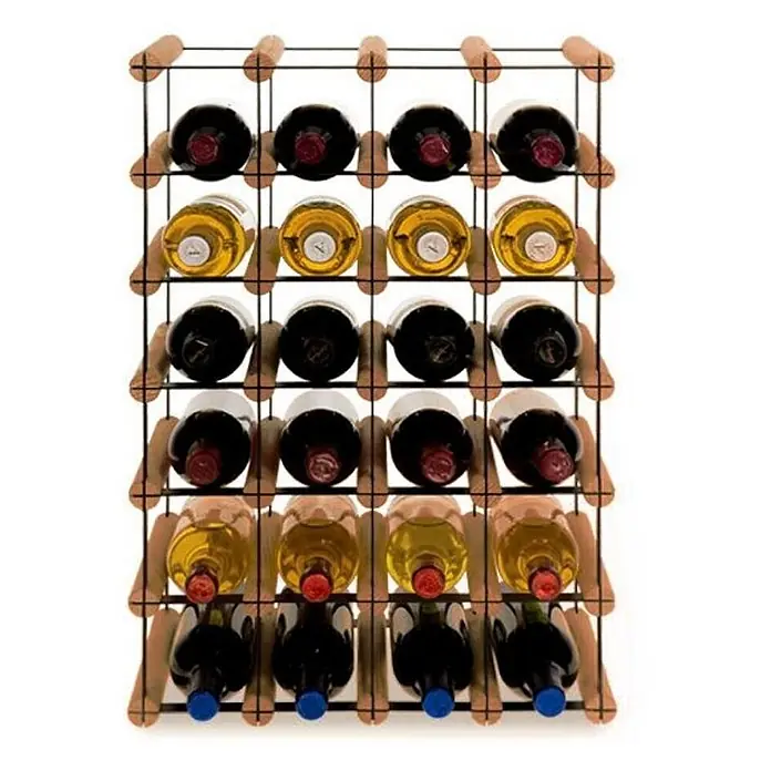 Modulares Weinregal VINOTECA MOD 62,5x42,5x24,5cm 4x6 Flaschen Braun geölt - 