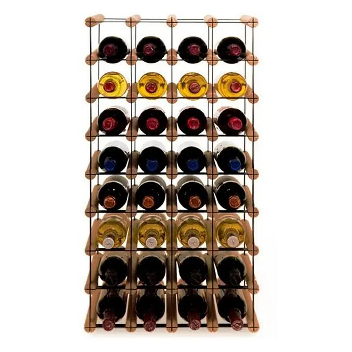 Modulares Weinregal VINOTECA MOD 82,5x42,5x24,5cm 4x8 Flaschen Braun geölt - 