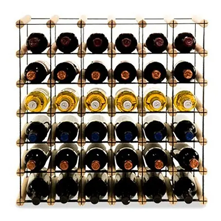 Modulares Weinregal VINOTECA MOD METAL 52,5x62,5x24,5cm 6x5 Flaschen Natur
