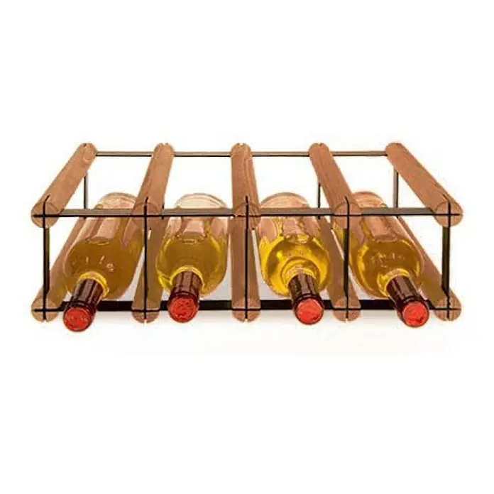 Modulares Weinregal VINOTECA MOD 12,5x42,5x24,5cm 4x1 Flaschen Braun geölt - 