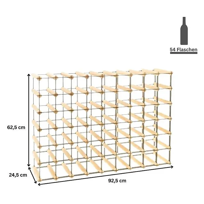 Modulares Weinregal VINOTECA MOD 62,5x92,5x24,5cm 9x6 Flaschen Braun geölt - 