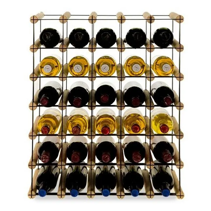Modulares Weinregal VINOTECA MOD METAL 62,5x52,5x24,5cm 5x6 Flaschen Natur - 