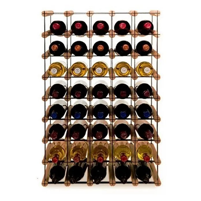 Modulares Weinregal VINOTECA MOD 82,5x52,5x24,5cm 5x8 Flaschen Braun geölt - 
