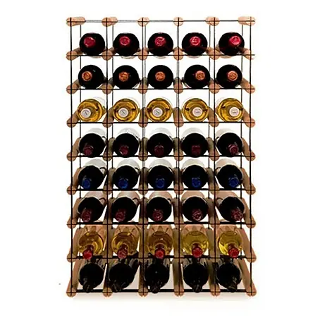 Modulares Weinregal VINOTECA MOD 82,5x52,5x24,5cm 5x8 Flaschen Braun geölt