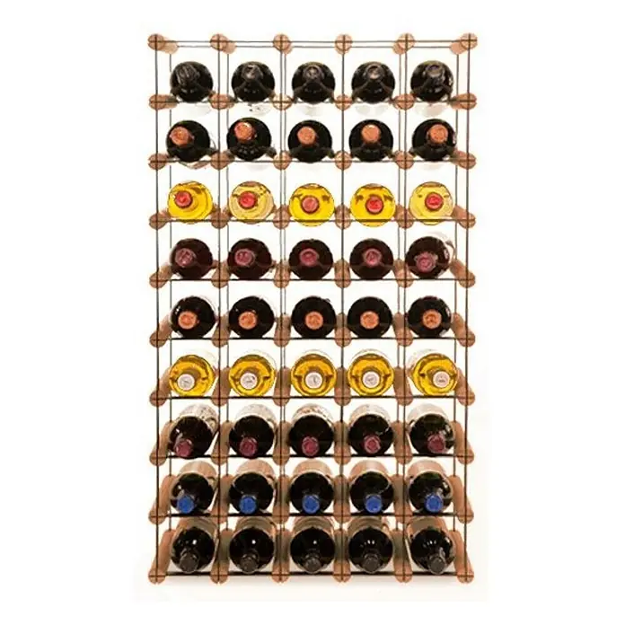 Modulares Weinregal VINOTECA MOD 92,5x52,5x24,5cm 5x9 Flaschen Braun geölt - 